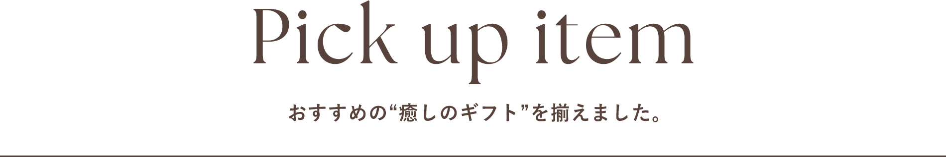 ピックアップアイテム