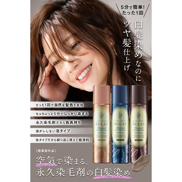 ヘアボーテ エクラ ボタニカルエアカラーフォームEX 3本セット 簡単