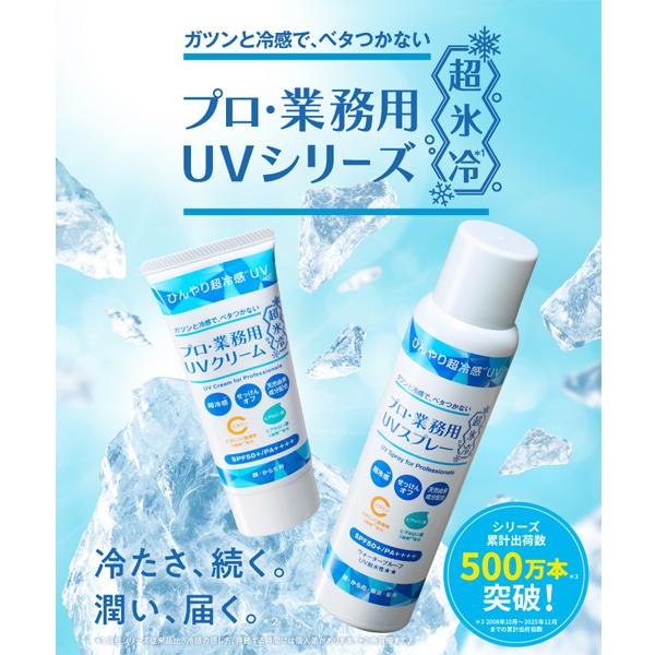 数量限定 プロ・業務用 UVクリーム 超氷冷 3個セット＊ ひんやり冷感